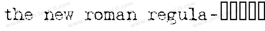 the new roman regula字体转换